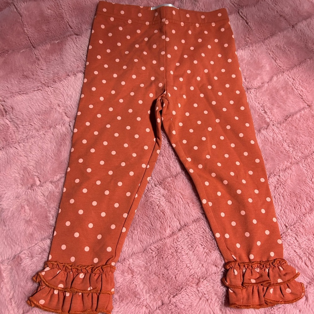 Charming Ruffle Polka Dot Leggings for Kids